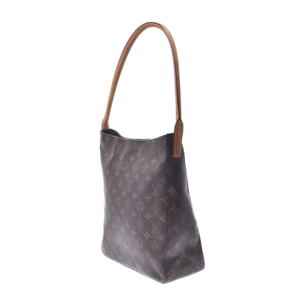 Louis Vuitton Hobo Looping Monogram Brown Bag Canvas Leather Brown